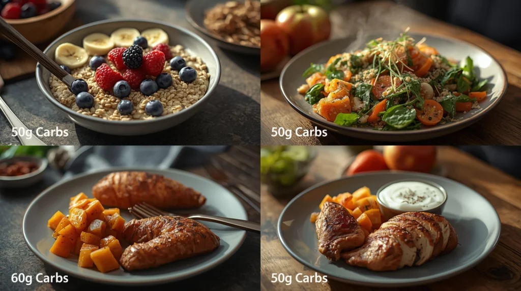 Day Meal Plan for 225 Grams Carbs